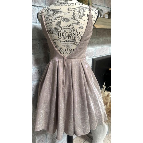 B. Darlin Rose Shimmer Mesh Prom/Party Dress Womens/Junior 3/4 W/Pockets Short - Picture 5 of 7