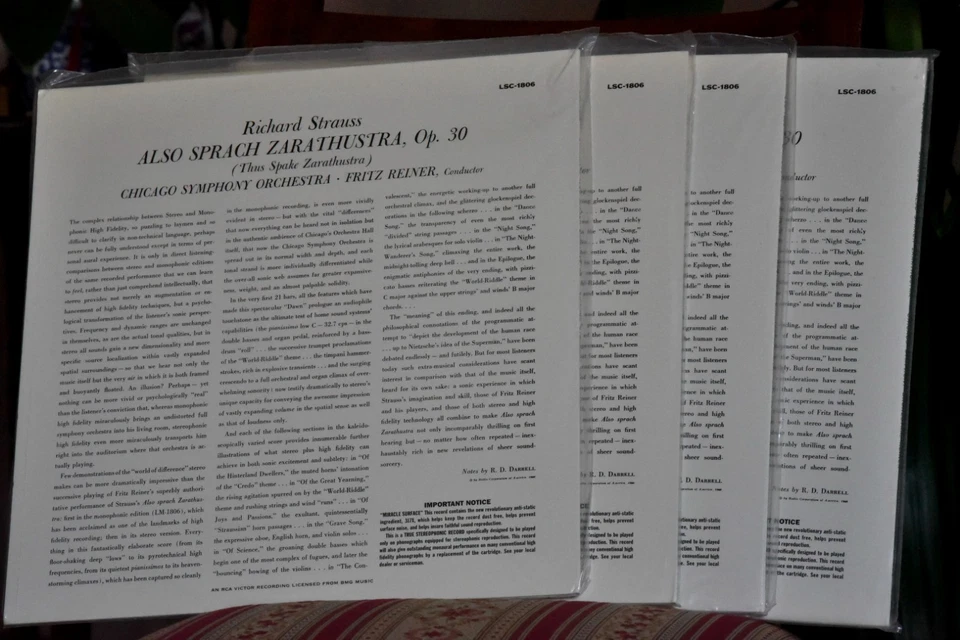 AUDIOPHILE CLASSIC RECORDS STRAUSS Also Sprach Zarathustra 180g  #4x45rpm LP SS  - Image 2 of 2