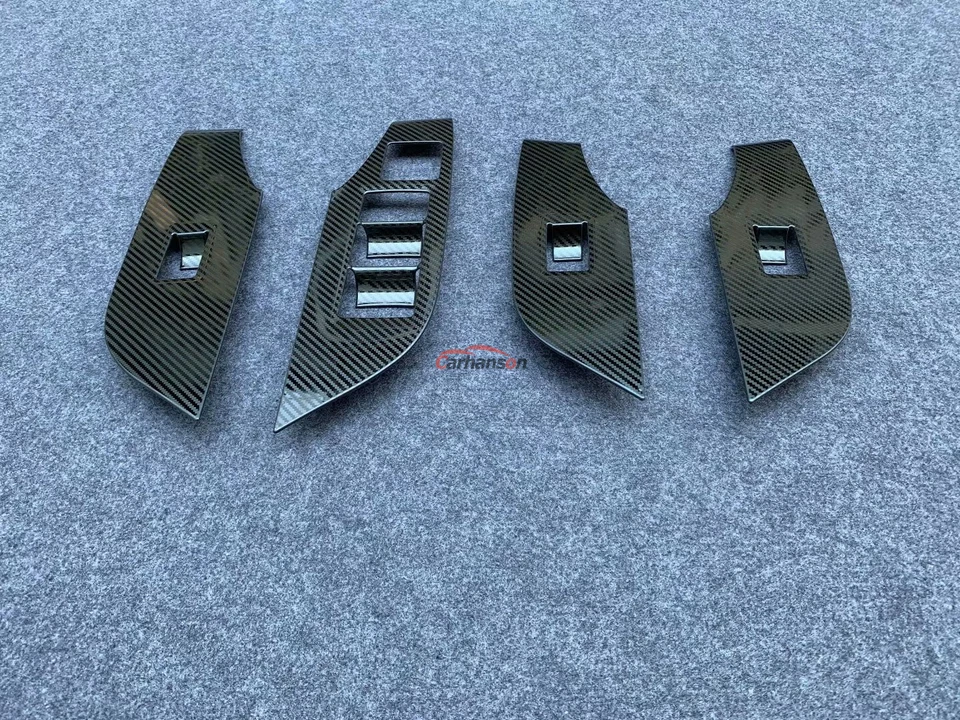 Para Toyota Rav4 Accesorios Fibra Carbono Interruptor Botón Derecha Conducción Foto 4 de 4