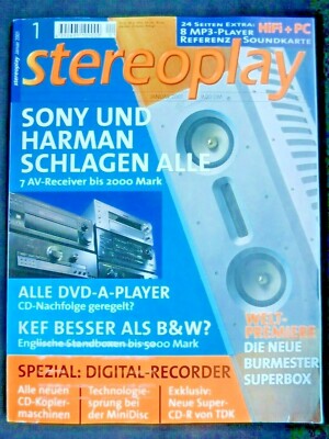STEREOPLAY 1/01,PROCEED PMDT,AVP,HPA 2,3,SONY MXD D 4,DENON CDR W 1500,KEF THREE