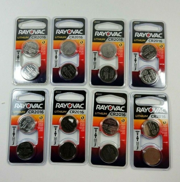 8 Rayovac 2Pack CR2016 Size 3V Coin Cell Lithium Battery 3V Button 16