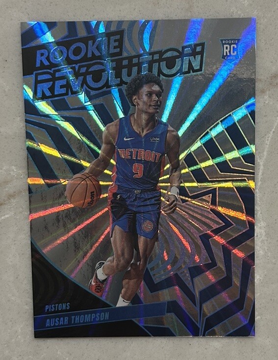 2023-24 Panini Revolution Ausar Thompson RC Sunburst /75 Detroit Pistons Rookie