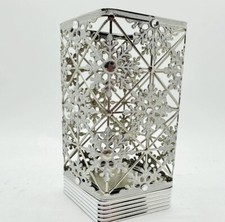 BATH  BODY WORKS GLITTER GEM GEO SNOWFLAKES SILVER FOAMING SOAP SLEEVE HOLDER