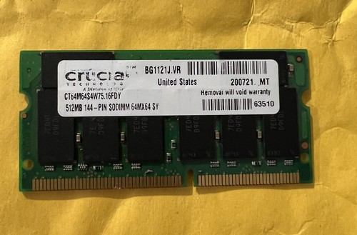 Micron MT16LSDF6464HY-133D2 512MB 133MHz PC133 non-ECC Unbuffered CL3...... - Picture 2 of 2