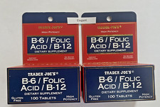 2 Pack Trader Joe's B-6 Folic Acid B-12 High Potency Dietary Supplement