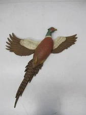 Vtg 1980s 34" Burwood 2427 Flying Pheasant Plastic Wall Plaque Hanging Art