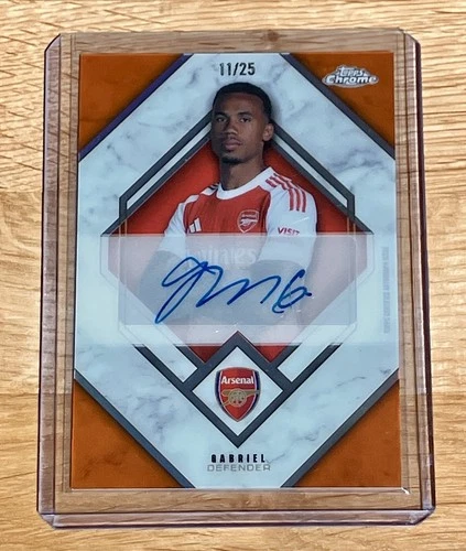 Topps Chrome Arsenal 25/26 Gabriel Marble Icons Autograph Orange /25 Auto