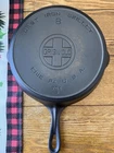 Griswold #8 Large Block Logo EPU Cast Iron Skillet 704 Heat Ring *FLAT*RESTORED*
