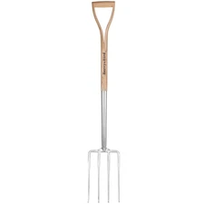 Garden Digging Fork, 37.4" Stainless Steel Garden Spading Fork with D-Grip Ha...