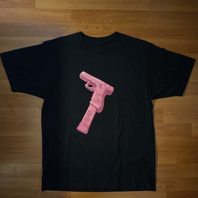 #ad #ad JAWNI Arrogant Shooters Club Black Pink Graphic Cotton Men#x27;s T Shirt M Crew Neck $19.99