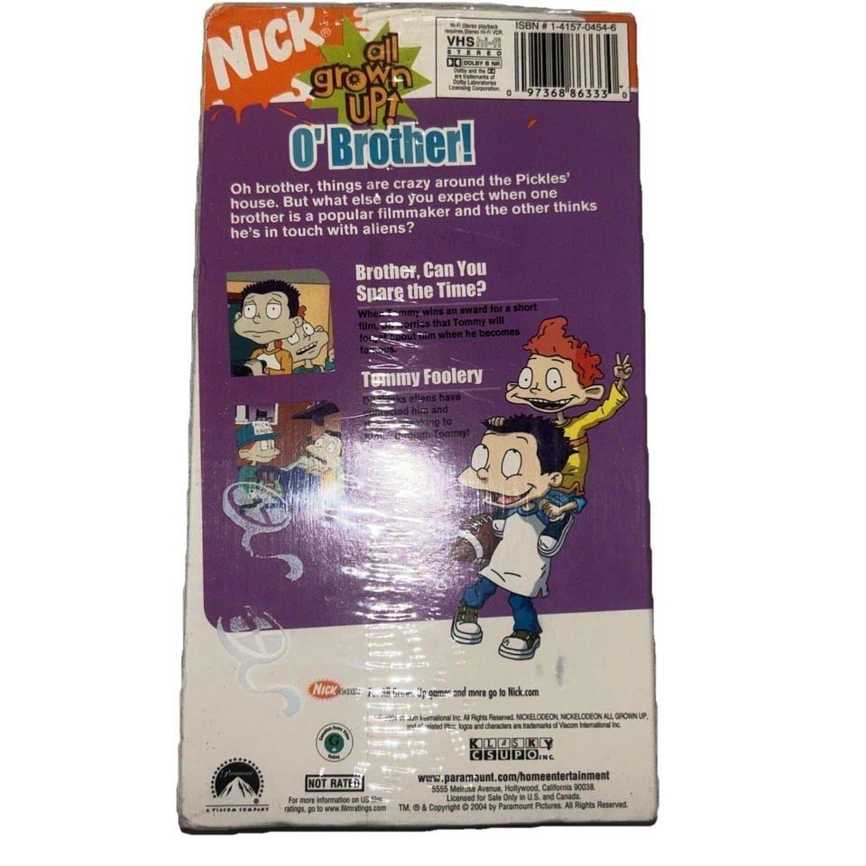All Grown Up O Brother VHS Tape 2004 Nickelodeon Promotional Late Release Sealed - Image 2 of 4