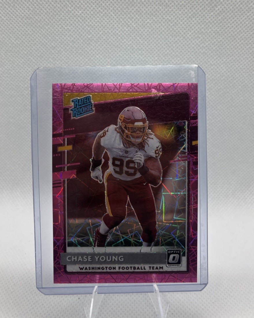 2020 Donruss Optic Chase Young Washington Rated Rookie Pink Velocity #166 68/79