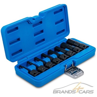 BGS SCHLAGSCHRAUBER BIT-EINSATZ-SATZ 1/2'' SECHSKANT 5 - 19 mm 8-TLG. BITS NUß