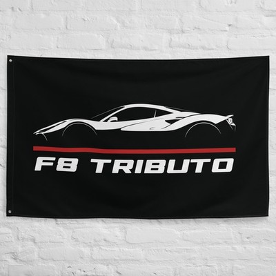 Ferrari F8 Tributo 2019-2022 Car Flag 3x5ft Banner Supercar Garage Gift