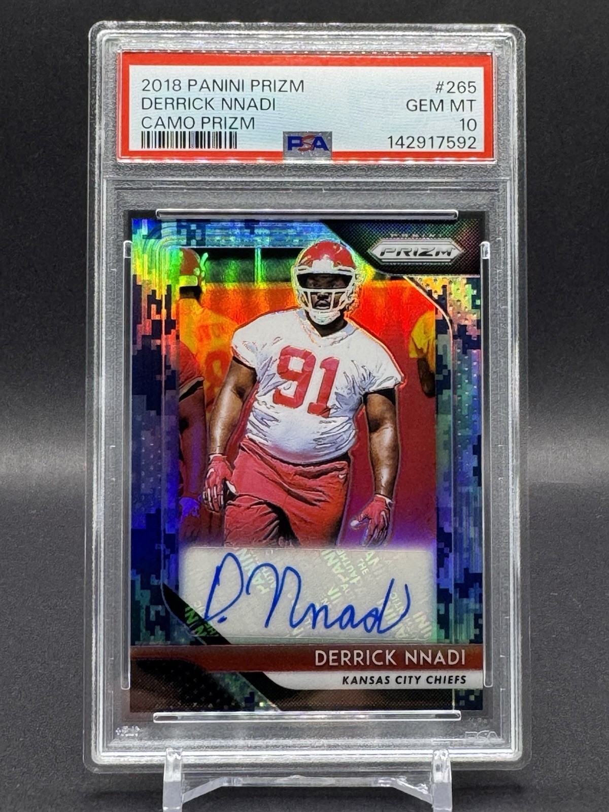 Derrick Nnadi Panini Prizm Rookie Autographs #DN Camo