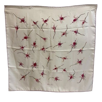 HERMES Fleurs De Fuchsia Carre 90 100% Silk Scarf | eBay