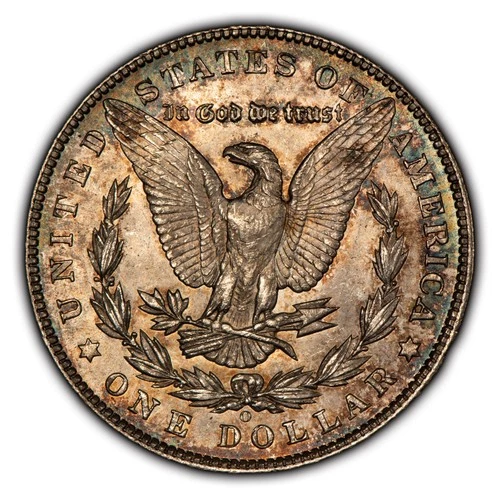 1904-O $1 Morgan Silver Dollar - Neon Rainbow Toning - BU - VIDEO - SKU-D3939