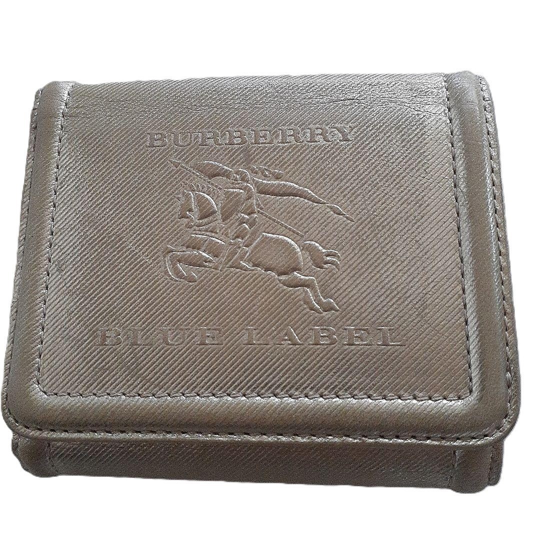 BURBERRY BLUE LABEL Tri-fold Wallet Gold No Box Ships from