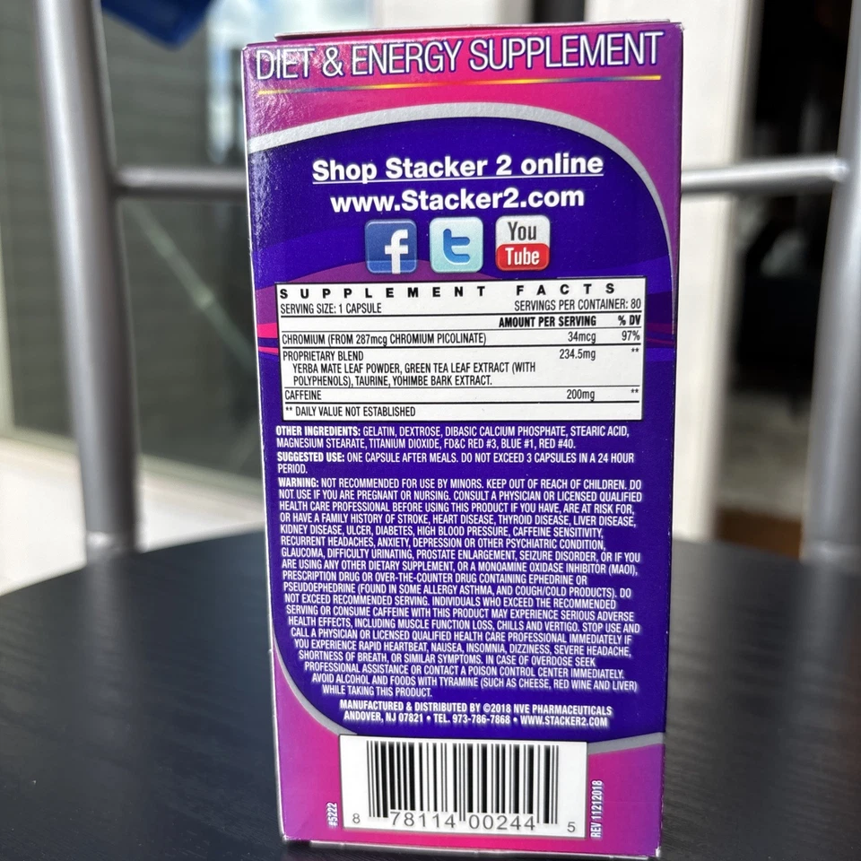 Stacker 3 XPLC Body Fat Burner and Metabolism Boosting 80 capsules - Image 2 of 4