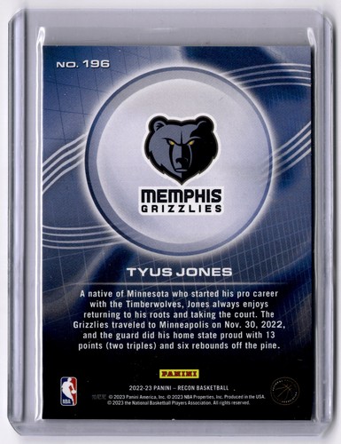 2022-23 Panini Recon #196 Tyus Jones - Picture 2 of 2