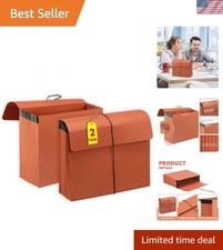 2 Packs Expanding File Folder with Flap and C...