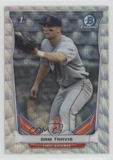 2014 Bowman Draft Chrome Silver Wave Refractor 8/25 Sam Travis #CDP61 1v3