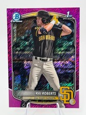 2025 Bowman Chrome - Kai Roberts #BCP-182 Fuchsia Shimmer Refractor /199 (RC)