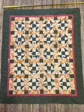Salmon/fishing Inspired Baby Quilt Crib Size See Measurements Used