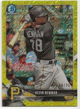 2018 Bowman Chrome Prospects Canary Yellow Shimmer Kevin Newman 39/75 #BCP17