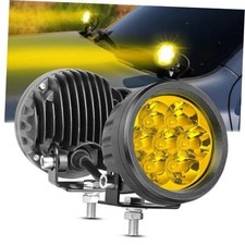 LED Pod Lights, 2PCS 42W 3.5 Inch Round Fog Lights Spot Beam Driving Amber