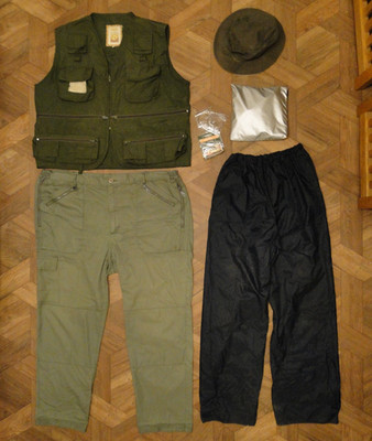 Regatta Herren Gr. XL Angelweste Gillet, Hose, Wendemütze & andere Ausrüstung