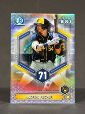 Andrew Fischer 2026 Bowman Chrome Top 100 Refractor #BTP-71 Brewers Prospect