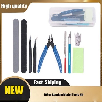 10Pcs Gundam Model Tools Kit Hobby Building Repairing Fixing Set with Box SDE