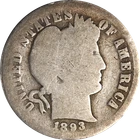 1893-O Barber Dime - Damaged