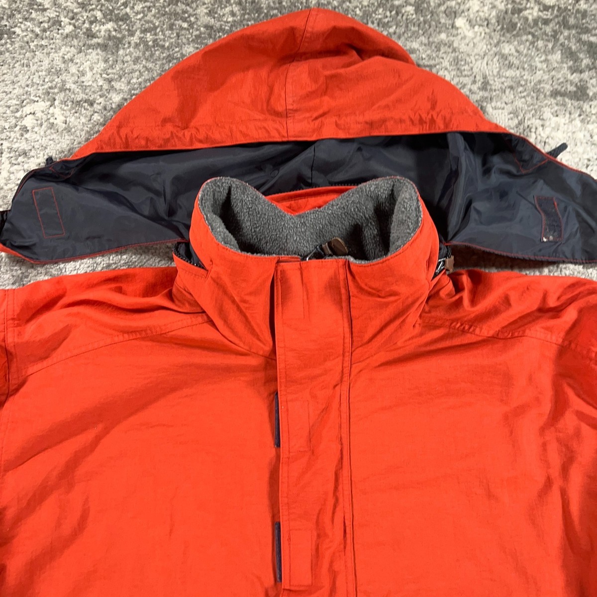 Vintage Abercrombie Fitch Jacket Mens XL Orange Anorak Pullover