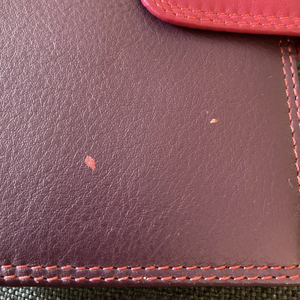 Visconti Cartera Pasaporte Cuero Púrpura Sumba Multicolor Organizador de Tarjetas RFID Foto 2 de 4