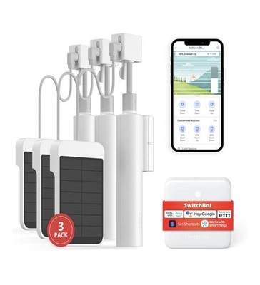 SwitchBot Smart Electric Motorized Blinds Kit - 3Pack with 2.4G WiFi Remote C...