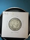1915 D Denver Mint Barber Quarter Nice 90% Silver Coin