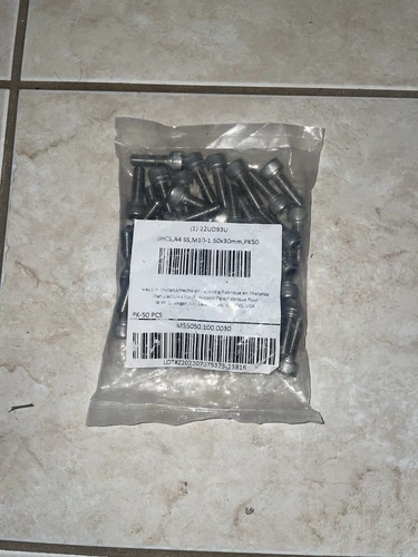 GRAINGER M55050.100.0030 A4-70/ 316SS,M10-1.5 x 30mm PK50 (unused Stock)