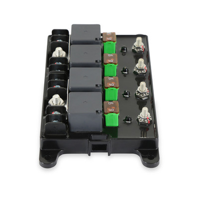 Msd Ignition 7566-4, One Black Plastic 4-Channel Mechanical Relay Module Perform