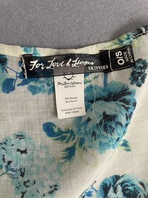 For Love & Lemons Skivvies Naughty Robe Floral OS Cover Up Light Airy Bell Sleev