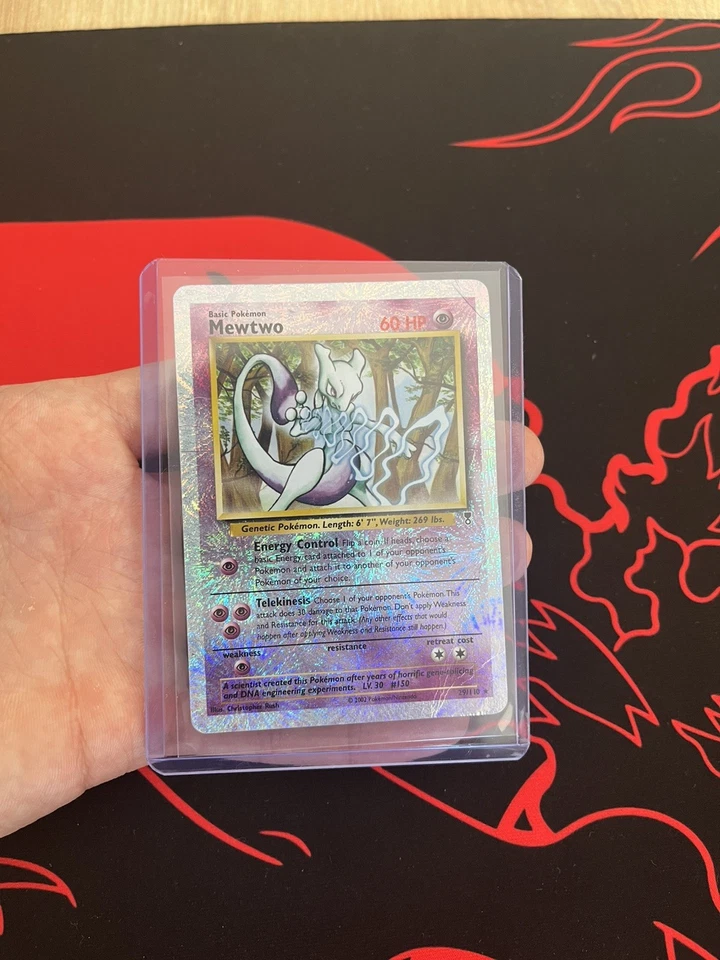 Pokémon TCG Mewtwo Reverse Holo Card 29/110 Legendary Collection - Photo 1/4