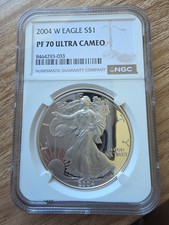 2004 W Eagle S$1 1oz Silver PF70 Ultra Cameo