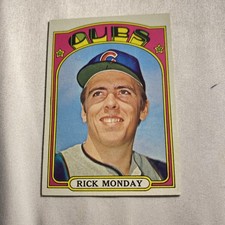 RICK MONDAY 1972 TOPPS BASEBALL CARD #730 HIGH NUMBER CHICAGO CUBS - Free Ship