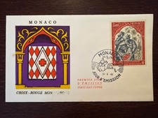 MONACO FDC OKŁADKA 1969 ROK CZERWONY KRZYŻ ZNACZKI MEDYCZNE