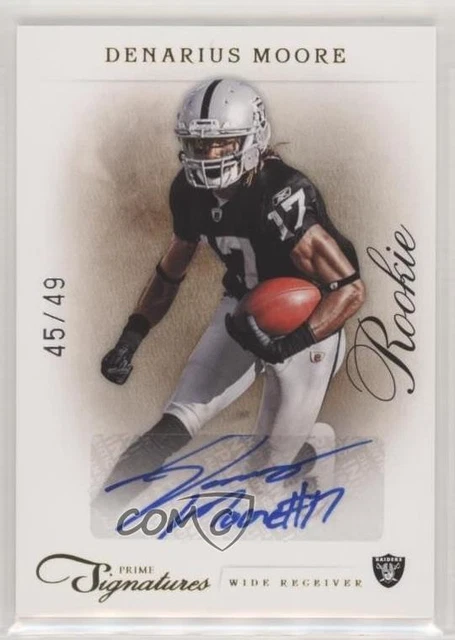 2011 Panini Prime Signatures Rookie Gold 45/49 Denarius Moore #189 Auto 7eo