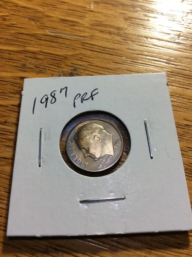 Photo of a 1987-P Roosevelt Dime from an eBay listing that sold on Jul 21, 2026