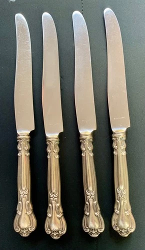 Gorham Chantilly Sterling Handle  Knives 9 5/8” ~ Set of 4
