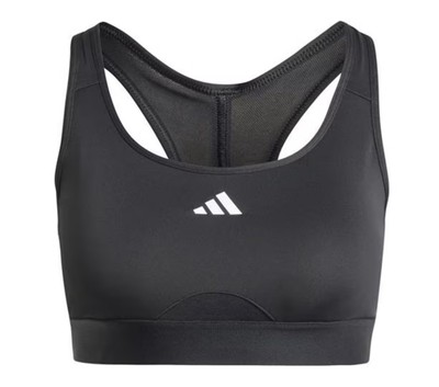 Adidas Powerreact Trainings-BH in Schwarz & Weiß - Größe UK Small - Neu mit Etikett 