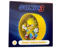 2024 McDonald's Sonic 3 The Hedgehog Movie 3 Sonic Yellow Roller Happy Meal New